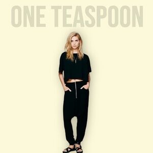 RARE! NWT One Teaspoon x Free People Black Rebel Harem Pant Black Small​​